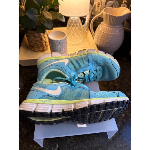 Nike Womens Dual Fusion Running Shoes Blue/Green Size 8 Breathable Mesh Lightwei - Picture 9 of 9